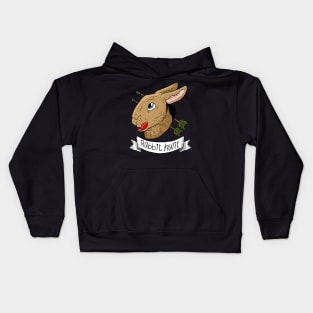 rabbit hunting, hunter. Kids Hoodie